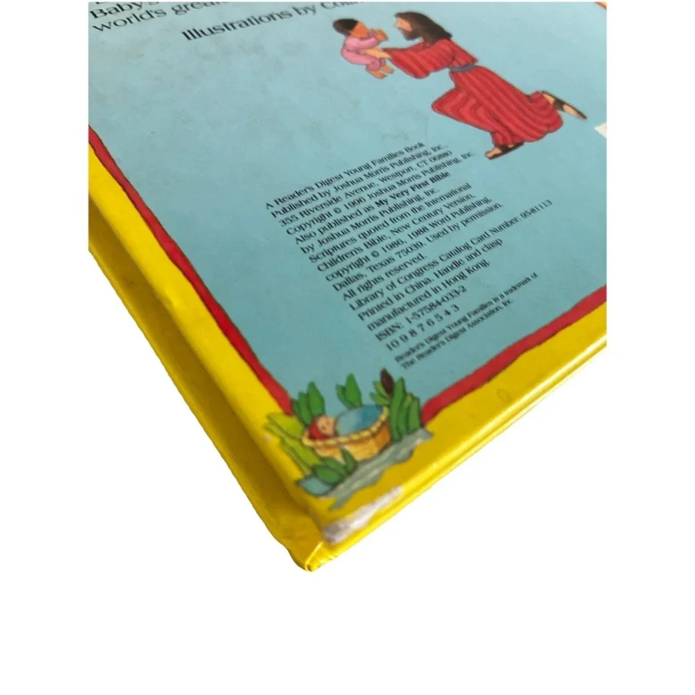 Baby's First Bible Catholic Board Book Peek Trough‎ Windows Carry Handle Vintage